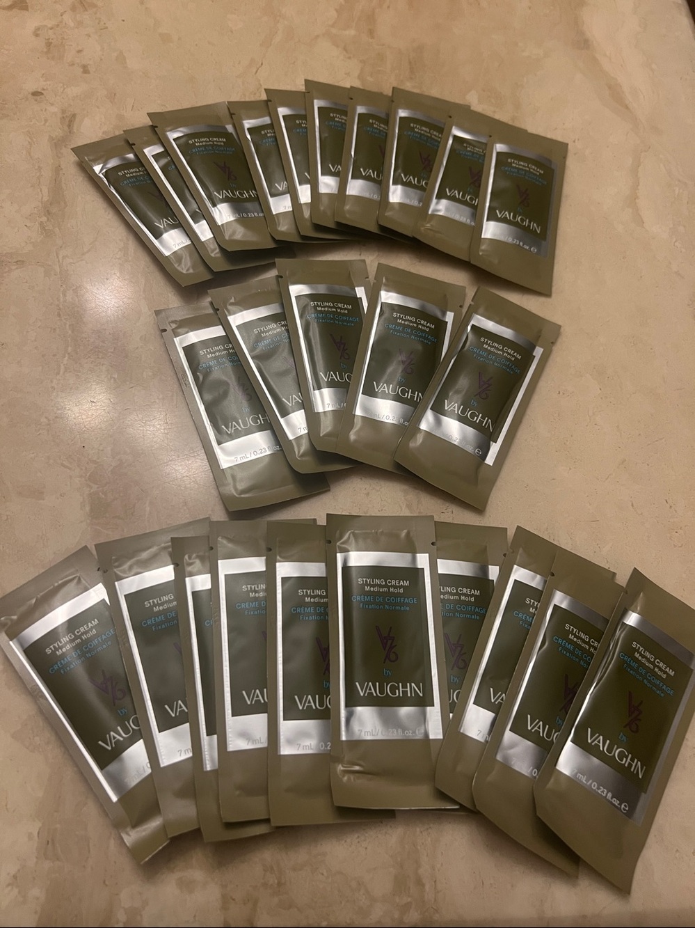 V76 by Vaughn Styling Cream Medium Hold Sample Packets Travel 25 for $70